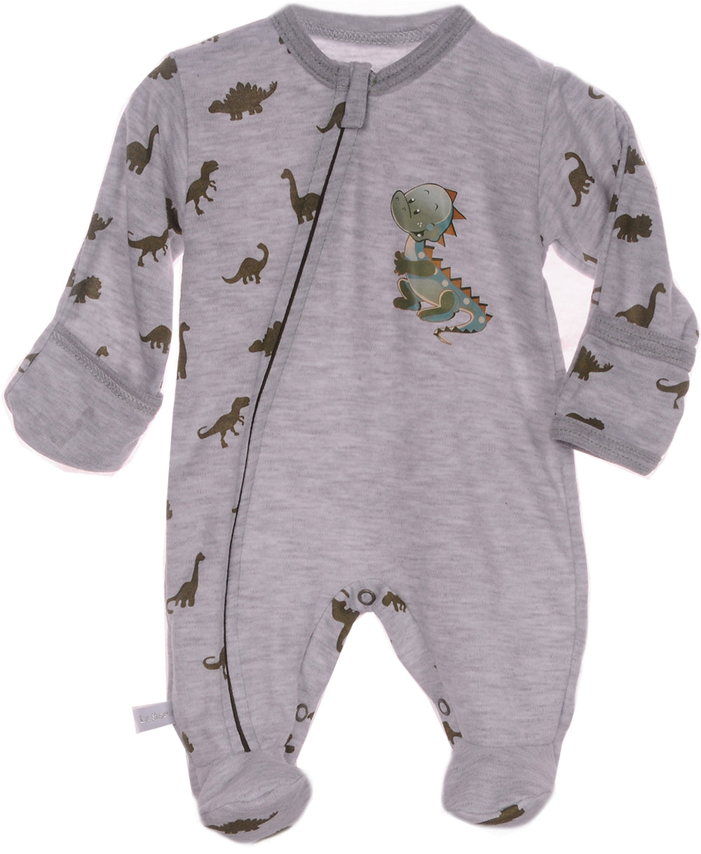 Baby Strampler Schlafanzug Pyjama Einteiler mit Füßchen und Reißverschluss