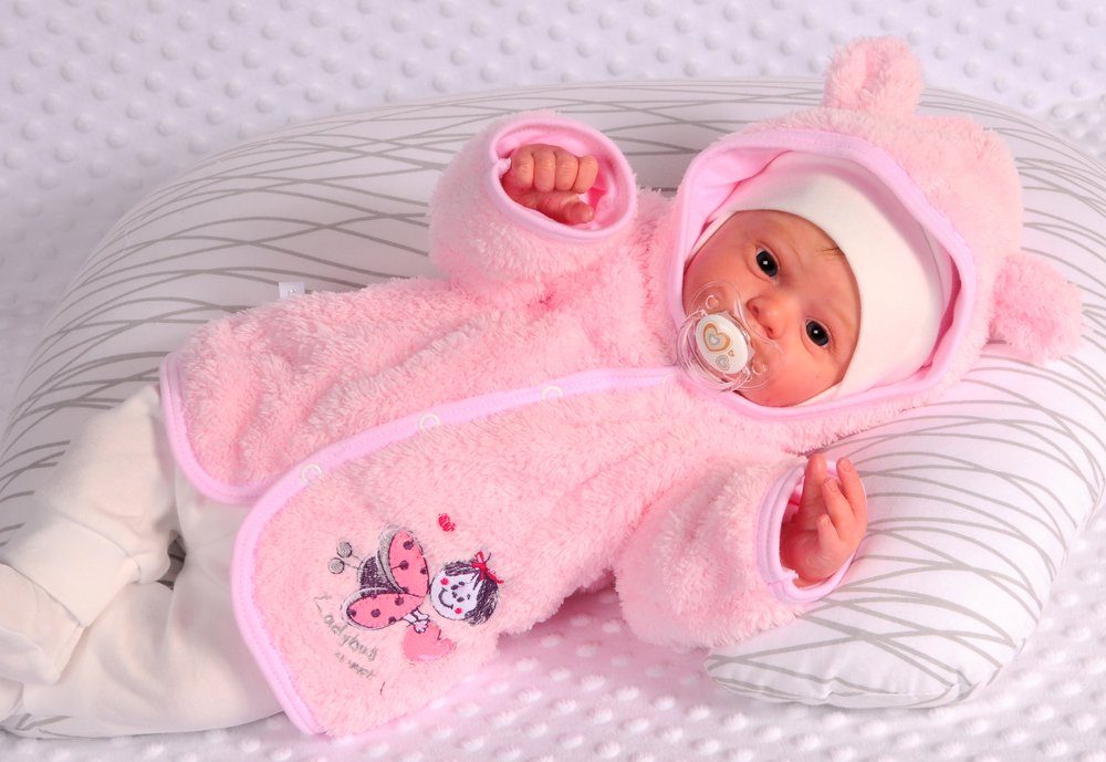 Baby Jacke in Rosa Fleece Jäckchen 50 56 62 68 74